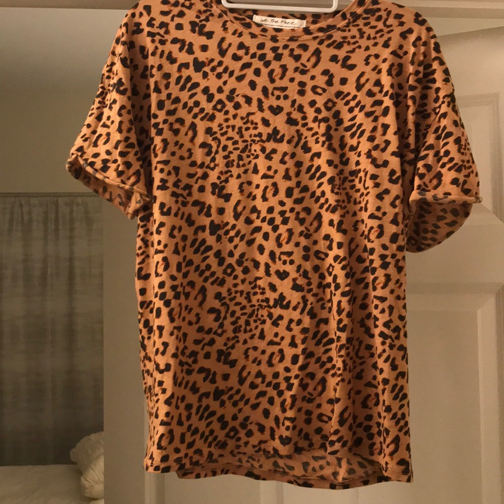 Free People Animal print top